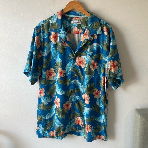 Tommy Bahama Other - Tommy Bahama Silk Blend Floral Hawaiian Shirt XL